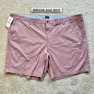 [60] DOCKERS Mens BIG & TALL Ultimate Shorts SupremeFlex Stretch Roan Red Pink